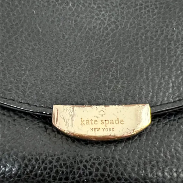 Kate Spade Black Wallet pebbled wallet with Gold Accent - Image 9
