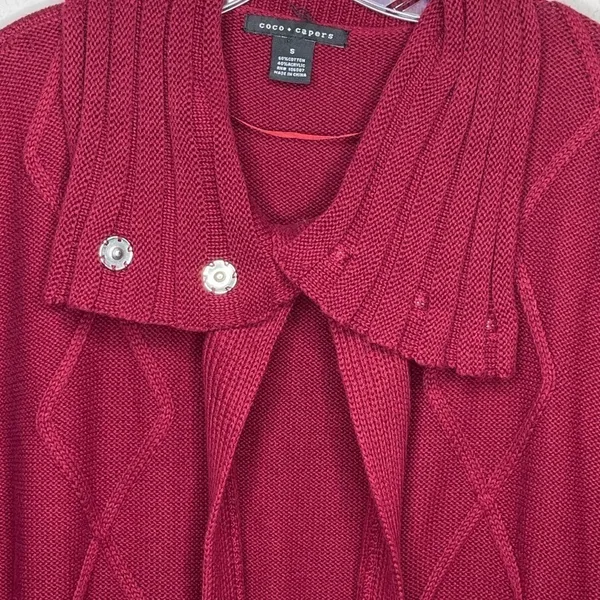 Coco + Capers Cardigan Sweater Red - Image 6