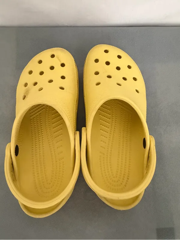 Crocs Classic Clog Yellow M6 W8 Unisex Comfort Slip On Sandals(B262) - Image 5