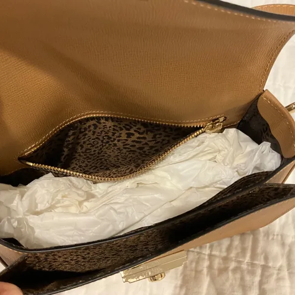 Longchamp Le Pliage Heritage Leather Crossbody Bag Brown Tan Handbag - NEW - Image 6