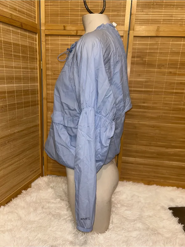 Stori woman’s light blue athletic full zip jacket windbreaker woman’s size 2 - Image 2