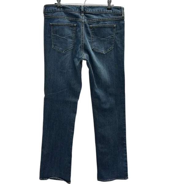 Eddie Bauer Straight Leg Stretch Denim Mid Rise Womens 10 or 30 Waist Blue Jeans - Image 2
