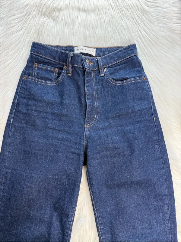 Denim Forum Aritzia Dark Wash Super Hi Rise Straight Leg Rowan Jeans - Image 3