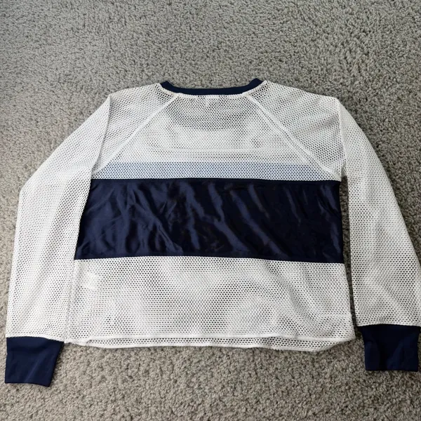 Tommy Hilfiger NFL Tennessee Titans Mesh Long Sleeve Jersey Top White Blue Large - Image 6