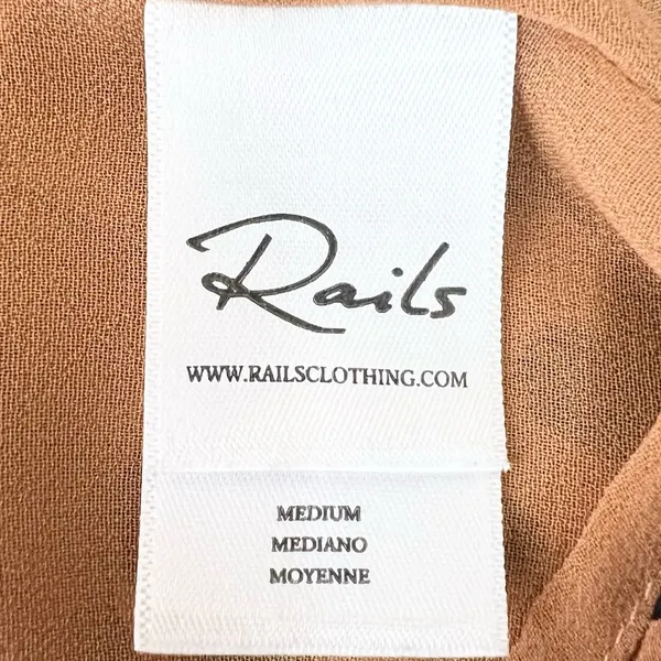 Rails Bella Jaguar Long Sleeve Leopard Print Shirt Dress Tie Waist Size Medium - Image 13