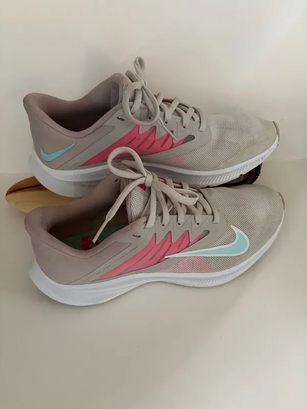 Nike Quest 3 Women's Running Shoes Grey Pink Blue Athletic Sneakers - Image 7