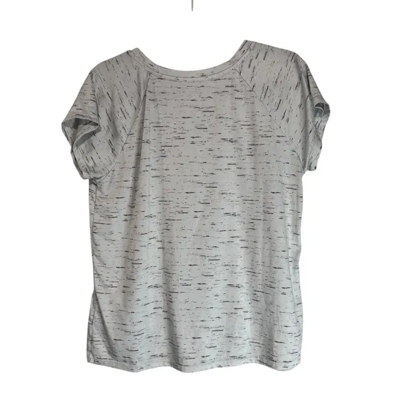 Cuddl‎ Duds Vacay Mode Graphic T-Shirt Gray Space Dye Surfboards V-Neck Medium - Image 3