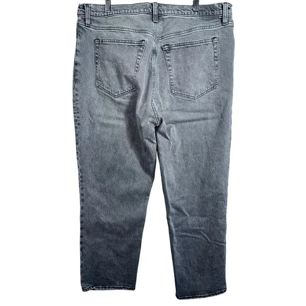 Abercrombie & Fitch The 90s Straight Ultra High Rise Gray Denim Jeans Size 33 16 - Image 2