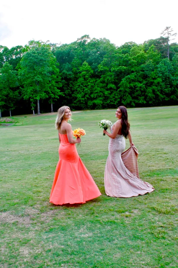 Prom Dress Orange Size 0 - Image 3