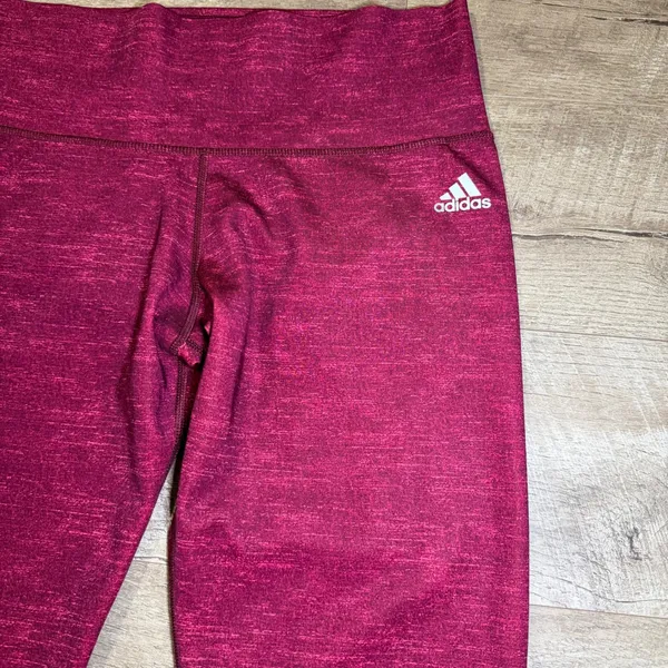 Adidas Climalite Women's‎ Magenta Space Dye Cropped Leggings Capris Size M - Image 2