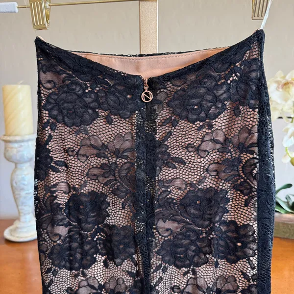 Nookie Heaven Black Lace Maxi Skirt NWT Size Small - Image 6