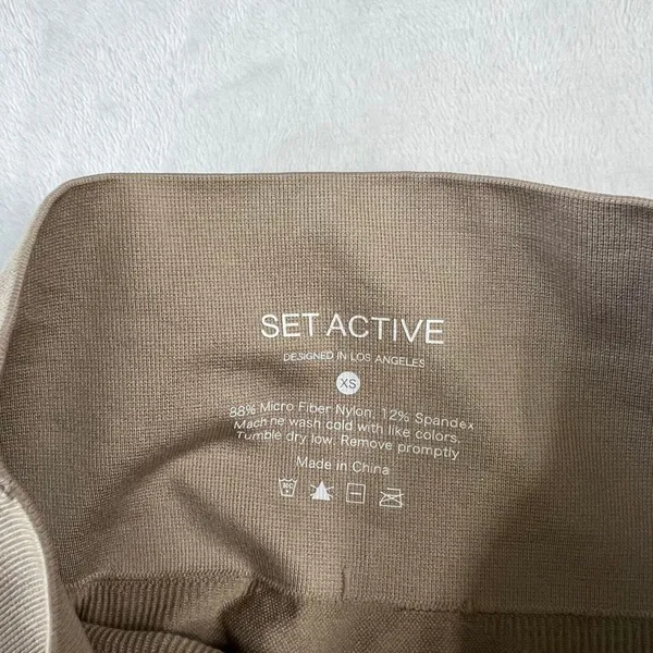 SET Active Sculptflex Brown Seamless Leggings XS Women - Image 6
