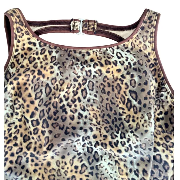 Magicsuit Leopard Print One Piece Swimsuit Brown Animal Print Leopard Womens 12 - Image 2