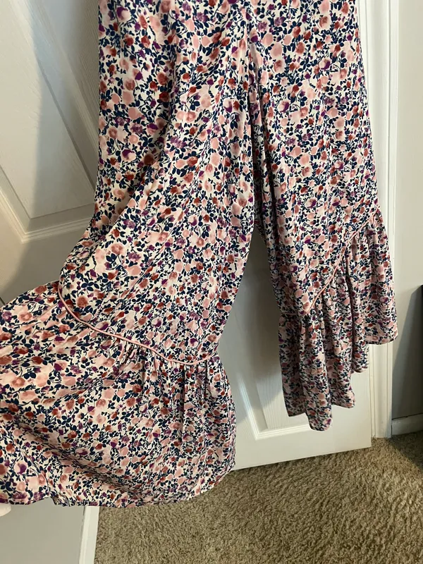 Lulus Make it Beautiful Cream Floral Print Ruffled Tie-Back Jumpsuit - Image 4