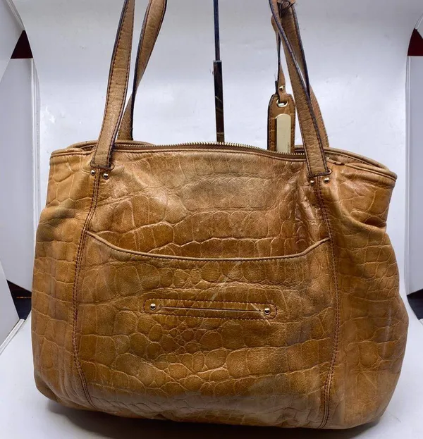 B. Makowsky Aligator Print Large Sholder Bag - Image 5