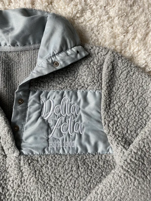 Comfort Colors Delta Zeta Sherpa Pullover - Image 2