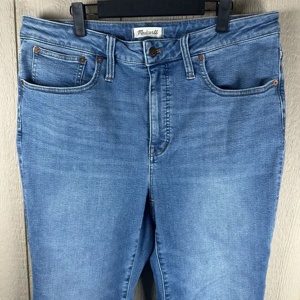 Madewell Cali Demi-Boot Cut Jeans Womens Size 16W Blue Medium Wash Denim Stretch - Image 2