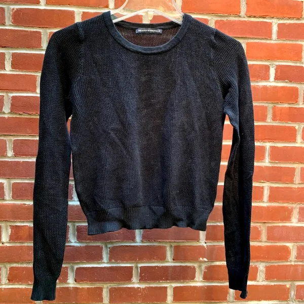 Brandy Melville Black Sweater/Long Sleeve - Image 2