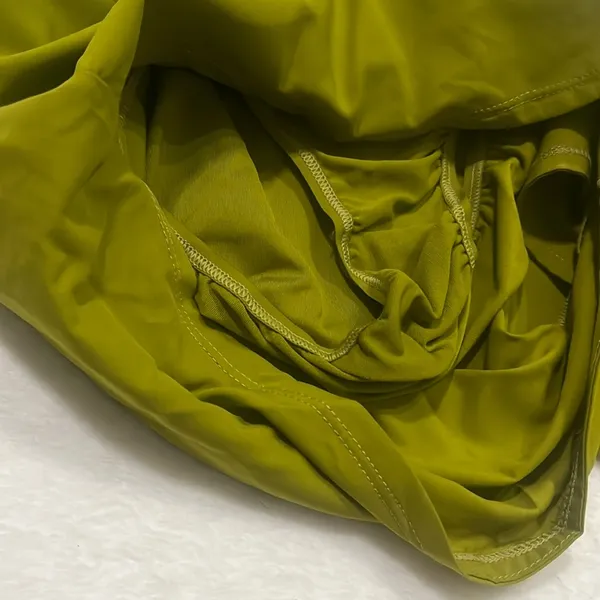 Nike Smocked High Waist Running Shorts Small Chartreuse Training Loose Fit - Image 5
