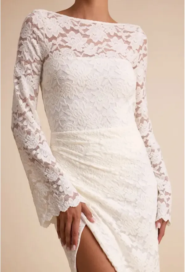 Lulus White Lace Dress - Image 2