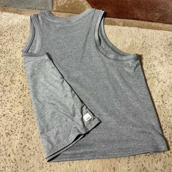 Vuori Activewear Energy Tank Top Women Medium Grey Heathered High Neck VW123 - Image 6