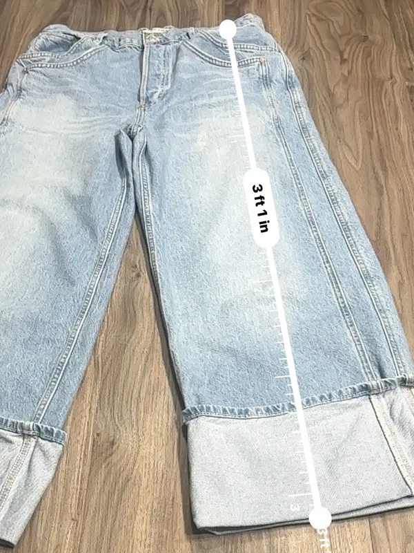 We The Free Light Blue High-Rise Wide Leg Jeans - Image 9