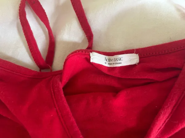 Active Basic Red cotton top - Image 2