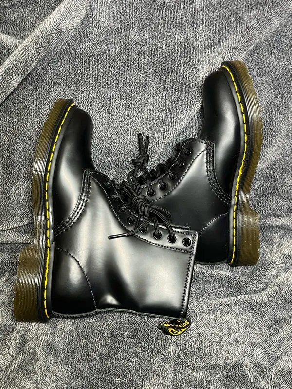 Dr. Martens 1460 Smooth Leather Black Boots Women Size 6 / Men 5 NWOB - Image 6