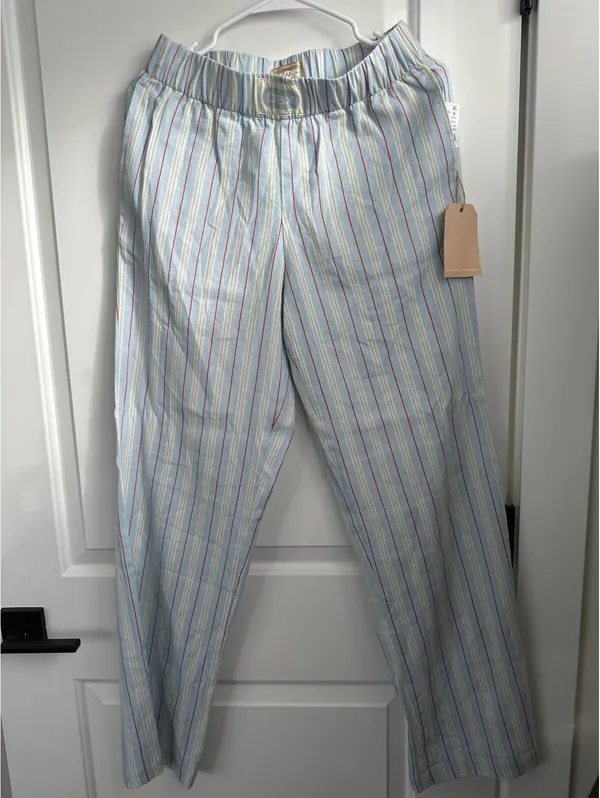 Pacsun Outer Banks Beachcomber Linen Boxer Pants NWT Blue Stripe Small - Image 3