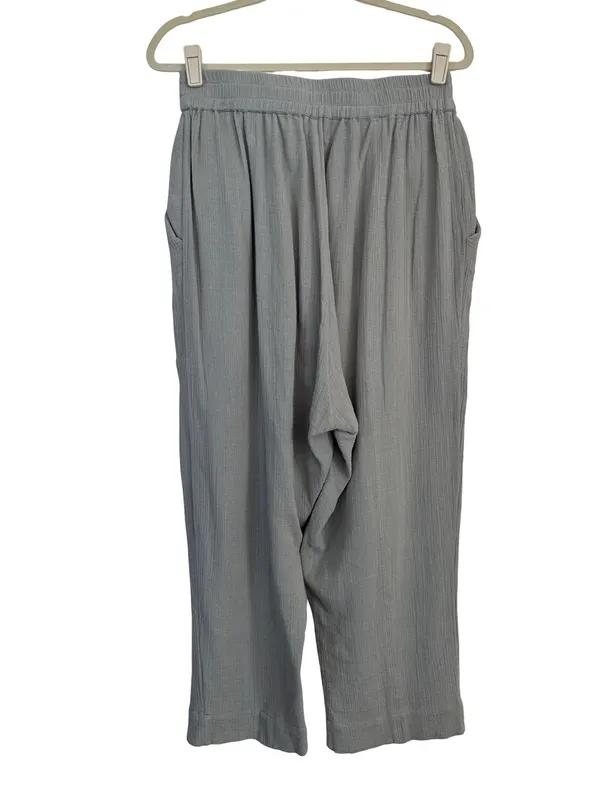 Apiece Apart Organic Cotton Gauze Sage Green Harem Pants Size Medium - Image 2