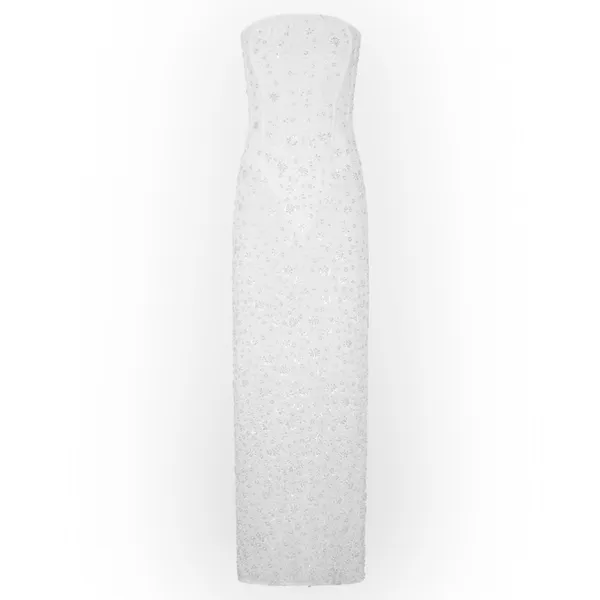 Meshki Gemma Strapless Embellished Maxi Dress - Ivory - Image 3