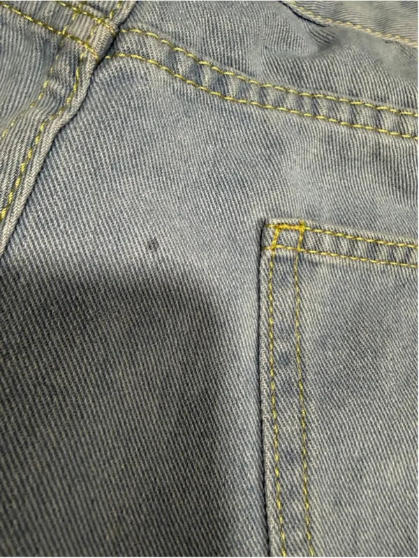 NEW Denim Jorts Shorts High Waist 30” waist 7” inseam - Image 3
