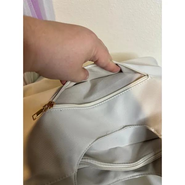 Sweeford NEW White Everyday Casual Water-Resistant Shoulder Purse Tote Bag - Image 3