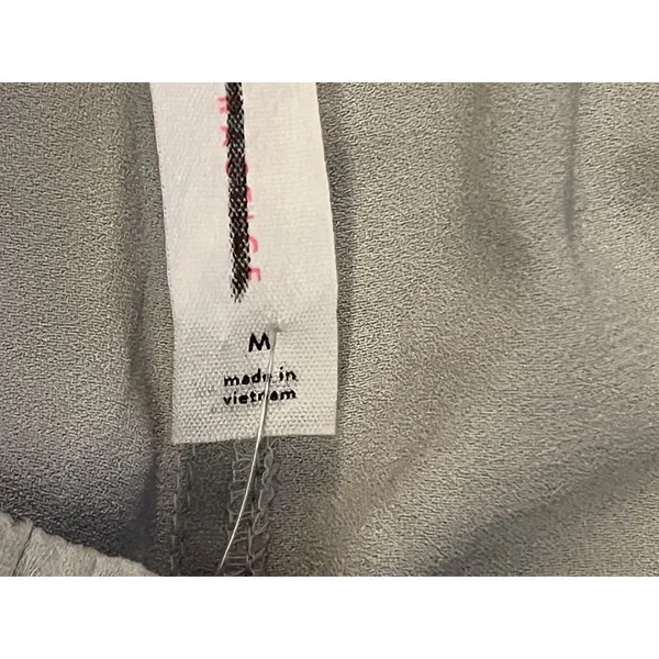 Anthropologie Pants Womens Medium Silver Satin Jogger Elastic Waist Cuffed - Image 13