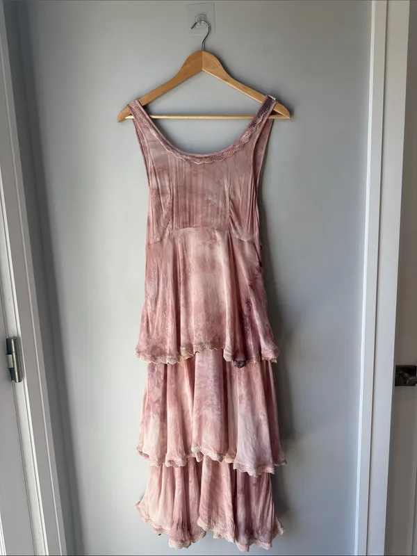 Free People New Romantics Boho Maxi Tie Dye Dress - Image 3
