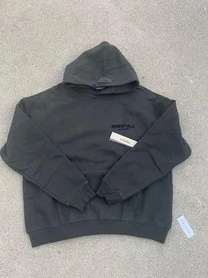 Fear of God Essentials Hoodie Black Small - Image 2