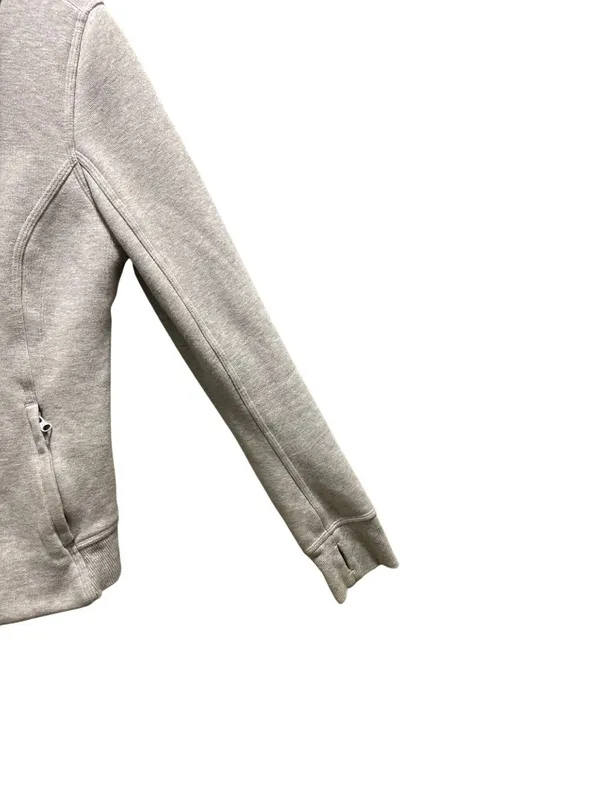 Lululemon Karmacollected Jacket Heathered Light Gray Size 10 Athleisure Workout - Image 7