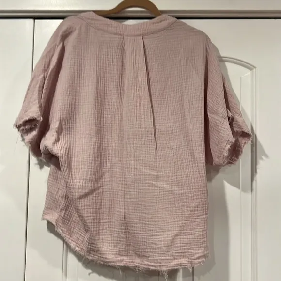 Young fabulous &‎ Broke pale pink raw hem top - Image 3