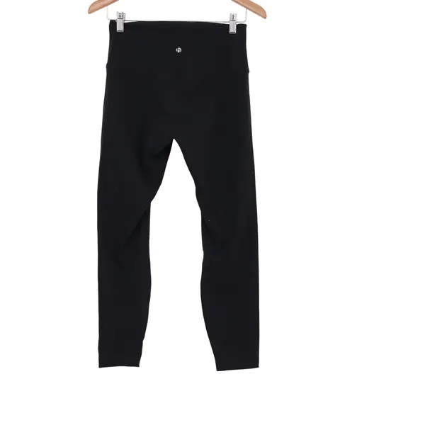 Hyba Womens High Waisted Activewear Leggings Black Cropped Size M - Image 2