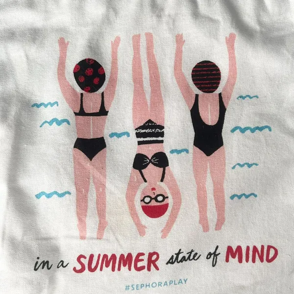 Sephora Summer State of Mind Drawstring Cloth MakeUp Delicates Travel Bag New - Image 2