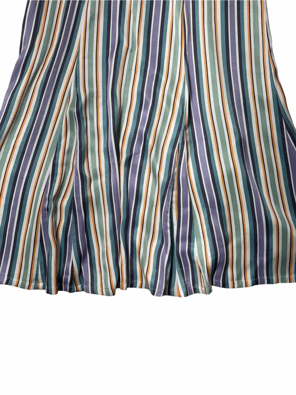 Maeve Anthropologie Freya Satin Multi Striped Midi Skirt Womens 4 - Image 7