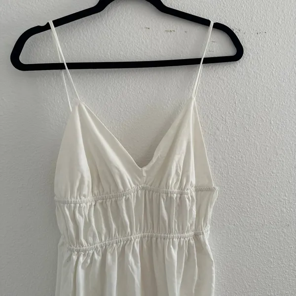 Reformation Aleyza Knit Midi Dress White Size Medium NWT - Image 3