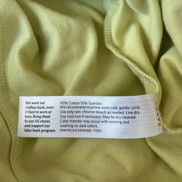 Eileen Fisher Green Cotton Spandex Boat Neck Pocket Top Medium Casual Relaxed - Image 6