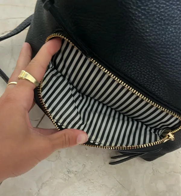 Kate Spade Black Leather Mini Backpack - Image 3