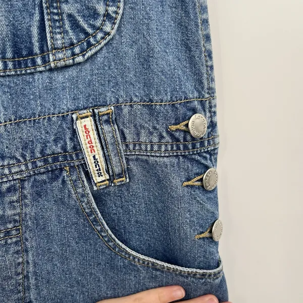 Women's Vtg Overalls London London Blue Denim 90s M Retro - Image 5
