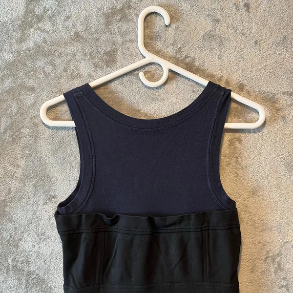 Theory Black Wakely Sleeveless Dress Pockets A‎ Line Belted Knit Women’s Size 10 - Image 5