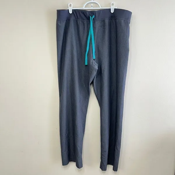 Figs High Waisted Livingston Basic Scrub Pants Gray XL Women - Image 2