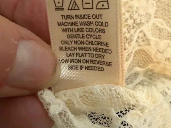 Thirty/Thirty LA Sheer Cream Lace Tie Front Ruffle Top Size XS - Image 10