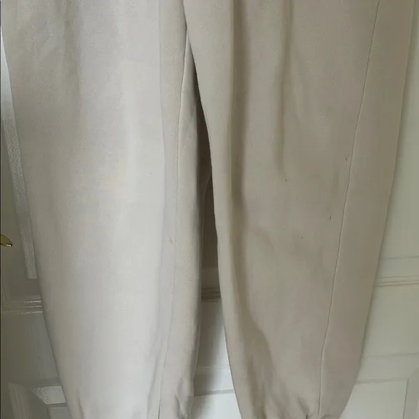 Nike Cream and Tan Jogger Sweatpants High-Waisted Elastic Waist - Image 2