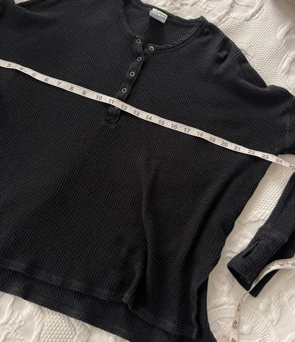 Aerie Offline by waffle knit long sleeve henley - Image 7
